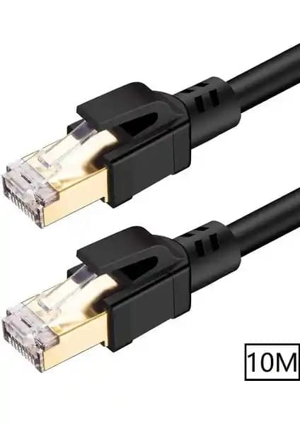 Alfais 5217 Cat8 Ethernet Kablosu 10 Metre Yüksek Hızlı ve Güvenilir Bağlantı