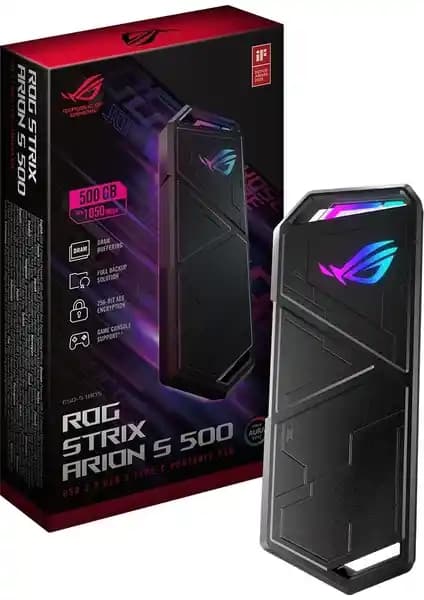 Asus Rog Strix Arion S500 Taşınabilir SSD Yüksek Hız ve Şık Tasarım Çözümü