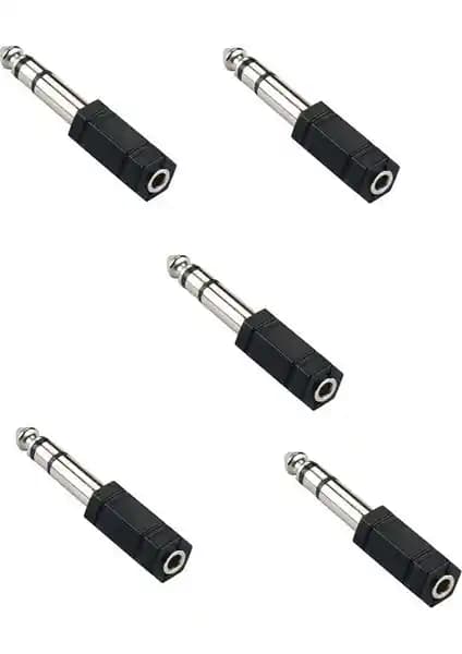Ata Elektronik Çok Amaçlı 3.5mm ve 6.3mm Stereo Jak Dönüştürücü Seti Profesyonel ve Ev Kullanımı İçin
