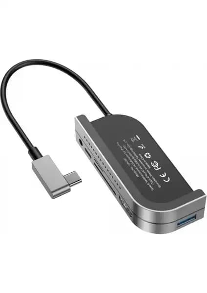 Baseus CAHUB-WJ0G Bend Angle No.7 Çok Fonksiyonlu USB Hub ile Bağlantı Esnekliğinizi Artırın