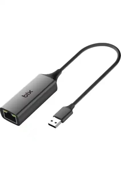 Bix ADP-08 USB 3.0 Gigabit Ethernet Dönüştürücü: Hızlı ve Dayanıklı Bağlantı Çözümü