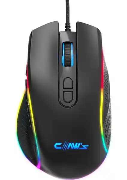 Claw's Nova V1 Oyun Faresi 12800 DPI RGB Aydınlatma ve Özelleştirilebilir Tuşlar ile