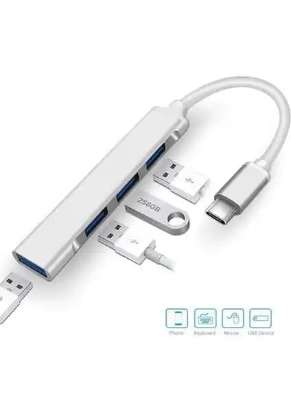 Comse Macbook 4 Port USB 3.0 Hub: Şık ve Çok Yönlü Bağlantı Çözümü