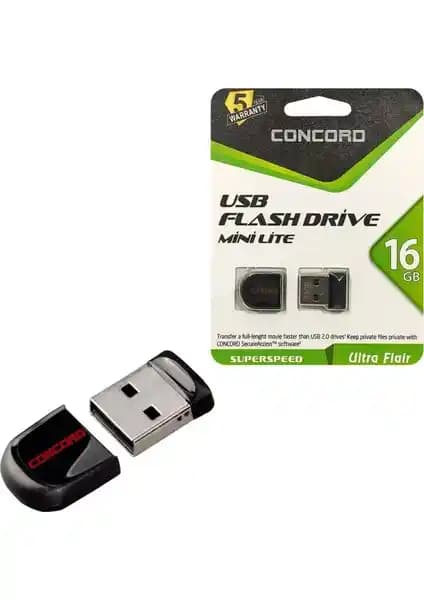 Concord 16GB Mini Lite USB Bellek: Günlük Veri Transferleri İçin Pratik Çözüm