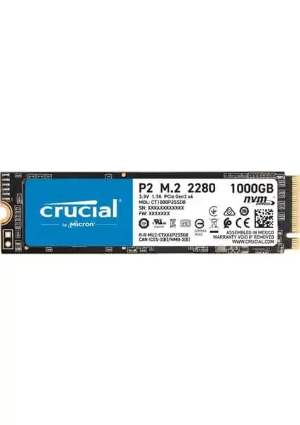 Crucial P2 1TB NVMe M.2 SSD: Yüksek Hız ve Güvenilirlik Sunan Depolama Çözümü