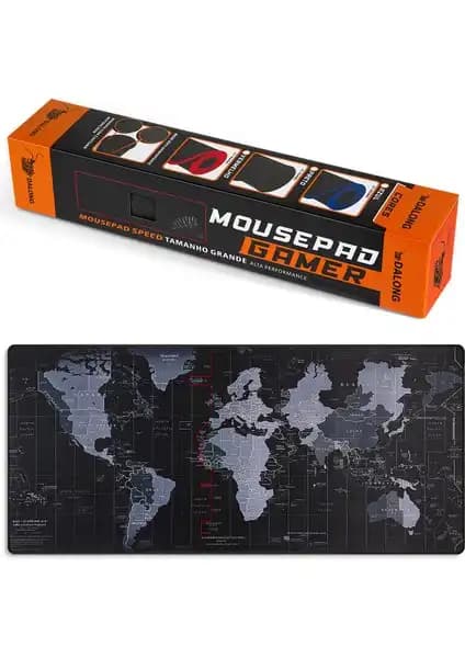 Dalong Dünya Haritalı Mouse Pad 90x40cm Büyük Boy ve Şık Tasarım