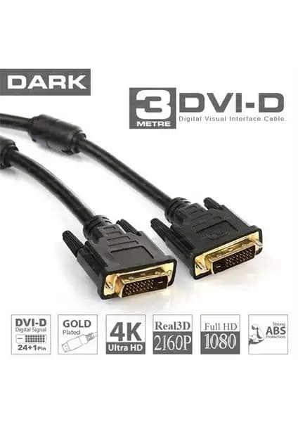 Dark 3 Metre DVI Kablo İncelemesi Yüksek Çözünürlük ve Güçlü Bağlantı Özellikleri