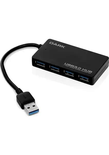 Dark Connect Master 4 Port USB 3.0 Çoklayıcı ile Yüksek Performans ve Taşınabilirlik