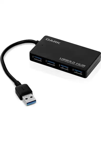 Dark Connect Master 4 Port USB 3.0 Çoklayıcı ile Yüksek Performans ve Taşınabilirlik