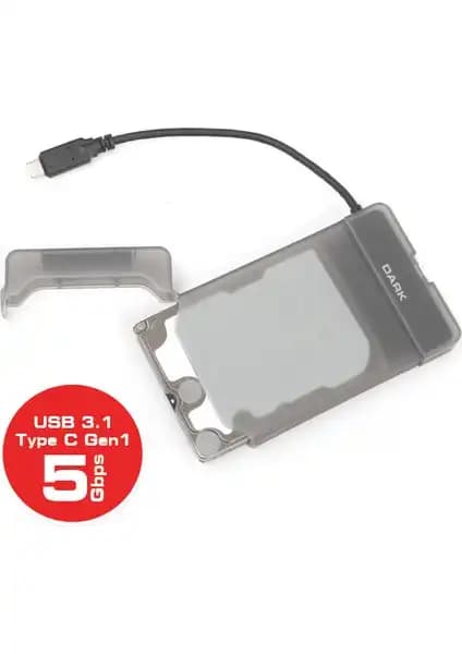 Dark Storex E210 2.5 inç USB 3.1 (Gen1) Tip-C Disk Kutusu Yüksek Hız ve Güvenilirlik Sağlar