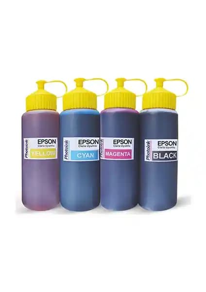 EcoTank L382 için 4 Renk 500ML Mürekkep Seti Yüksek Kalite ve Ekonomik Çözüm