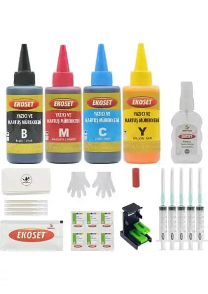 Ekoset Canon E204 E304 E3140 E3340 E4240 Uyumlu Kartuş Dolum Seti İncelemesi