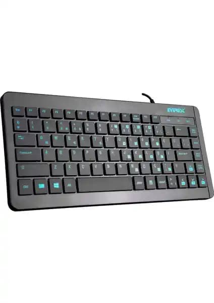 Everest KB-410 Siyah USB Q Mini Klavye: Taşınabilir ve Ergonomik Bilgisayar Aksesuarı