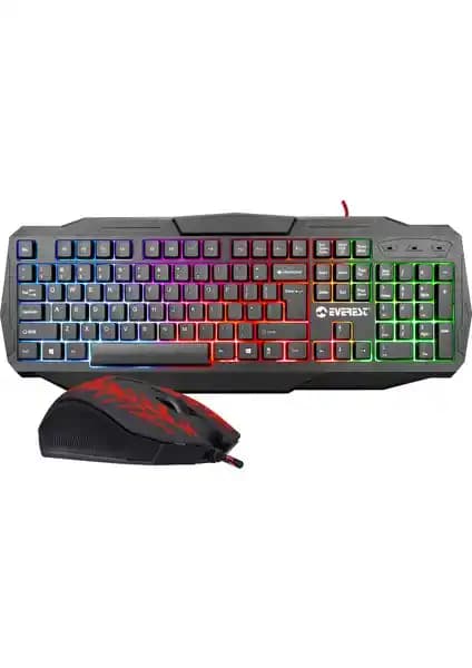 Everest KMX-86 Olivine Siyah USB RGB Oyuncu Klavye ve Mouse Seti İncelemesi