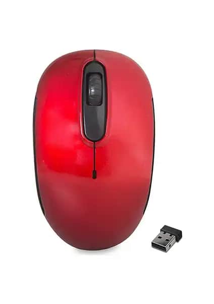 Everest SMW-666 USB Kırmızı Kablosuz Optik Mouse: Ergonomik ve Taşınabilir Tasarım