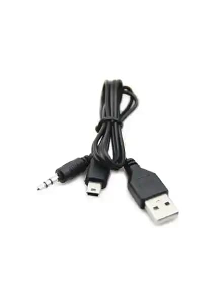 Everton RT-897 USB to Aux 5pin Müzik Kutusu Şarj Kablosu - Dayanıklı ve Çok Yönlü Bağlantı Çözümü