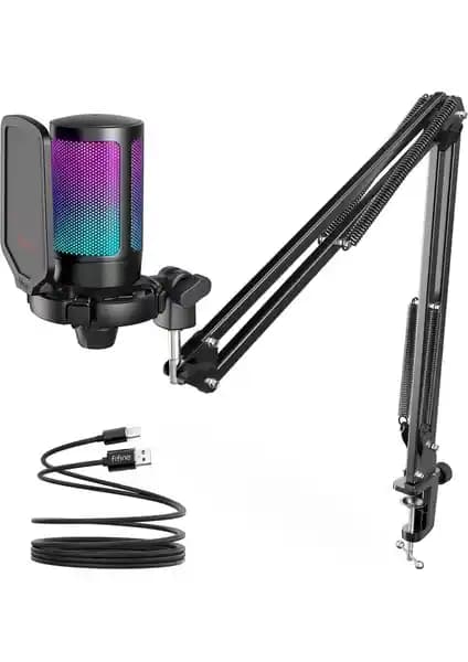 Fifine Ampligame A6T USB Mikrofon Seti yüksek ses kalitesi ve kullanım kolaylığıyla öne çıkan ürün