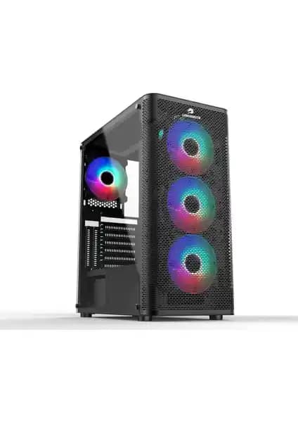 GameBooster GB-M206B USB3.0 ARGB Metal Oyun Kasası Yüksek Hava Akışı ve Şık Tasarım