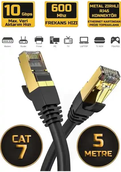 Gold Step Cat 7 Ethernet Kablosu: Yüksek Hız ve Güvenilirlik Sağlayan Ağ Çözümü