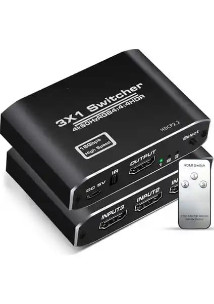 Gplus 4K321M HDMI Anahtar: Yüksek Performans ve Güvenilirlik Sunan Çok Girişli Cihaz