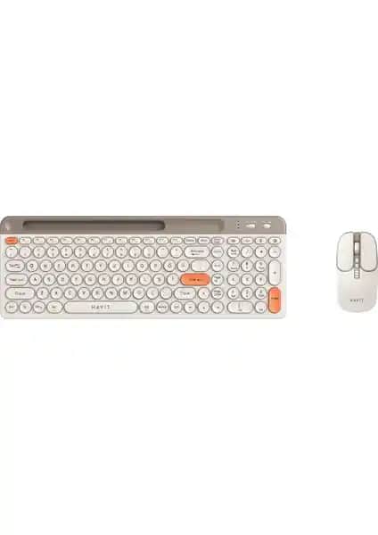 Havit KB835WB Dual Mode Kablosuz Klavye ve Mouse Seti: Çoklu Cihaz Uyumu ve Şık Tasarım