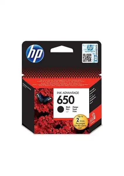 HP 650 Siyah Mürekkep Kartuşu (CZ101AE) - Yüksek Kaliteli ve Dayanıklı Baskı Çözümü