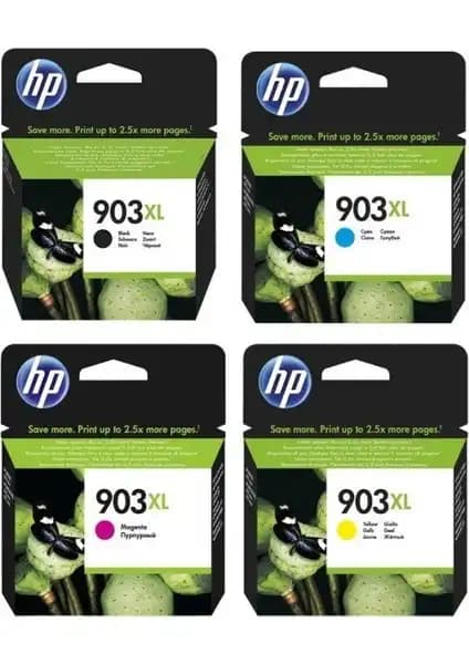 HP 903XL 4 Renk Kartuş Seti: Yüksek Kaliteli ve Güvenilir Baskı Çözümü