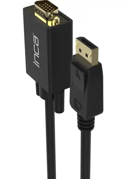 Inca IDPV-18T DisplayPort'tan VGA'ya Adaptör Kablosu ile Yüksek Kaliteli Görüntü Bağlantısı