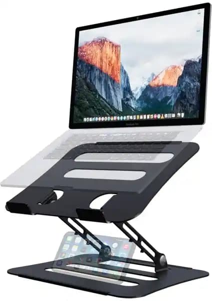 Jön Metal Katlanabilir Telefon Tutuculu ve Ayarlanabilir Notebook Laptop Standı