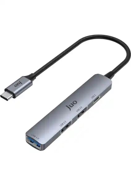 Juo Type-C 4 Port USB Hub ile Çoklu Bağlantı ve Yüksek Hızlı Veri Aktarımı