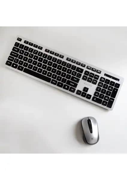 Kagito Silver Kablosuz Klavye ve Fare Seti: Ergonomik ve Şık Tasarım Çift