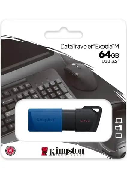 Kingston Exodia M 64GB USB 3.2 Flash Bellek: Yüksek Hızlı Taşınabilir Veri Saklama Çözümü