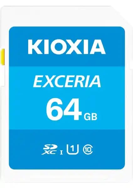 Kioxia 64GB EXCERIA SDXC UHS-1 Class 10 Hafıza Kartı Yüksek Performans ve Güvenilirlik