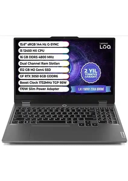 Lenovo Loq Gaming Laptop: Yüksek Performans ve Modern Tasarım Bir Arada