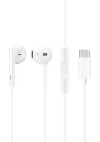 Lucatech Apple iPhone 16 Pro Max Uyumlu Mikrofonlu Type-C Kulaklık Yüksek Ses Kalitesi ve Ergonomik Tasarım