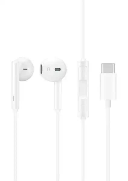 Lucatech iPhone 15 ve 15 Plus Uyumlu Type-C Kablolu Kulaklık Yüksek Ses ve Ergonomik Tasarım