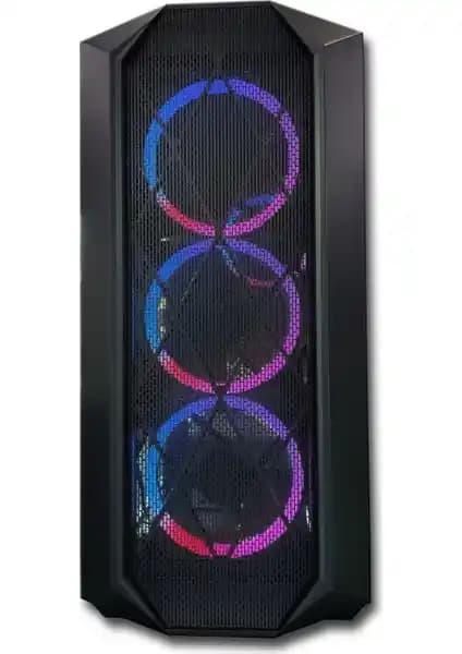 Lunatic Orkinos Mesh Panel Dikey Ekran Kartı Takılabilen RGB Fanlı Bilgisayar Kasası