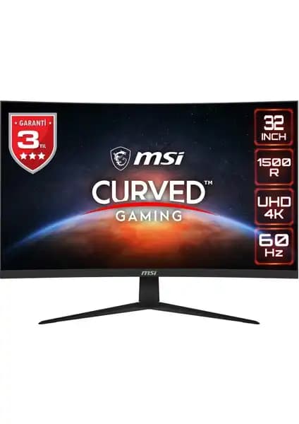 MSI G321CUV 31.5 İnç Kavisli Oyun Monitörü Yüksek Çözünürlük ve Gelişmiş Teknolojilerle