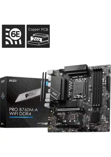 MSI Msı Pro B760M-A Wi-Fi DDR4 Anakartı: Yüksek Performanslı ve Güçlü Anakart Çözümü