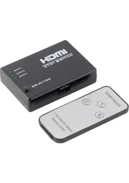Onten SY-301 3 Port Kablosuz HDMI Switchi Full HD 1080p ve Uzaktan Kumandalı Teknolojik Çözüm