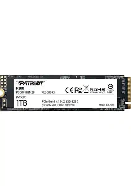 Patriot P300 1TB M.2 PCIe SSD ile Yüksek Performans ve Güvenilirlik Sağlayan Depolama Çözümü