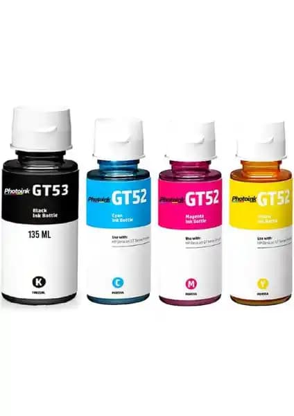 Photoink HP Gt Serisi Uyumlu Vivera Photoınk Plus Mürekkep Seti Yüksek Kalite ve Ekonomik Çözüm