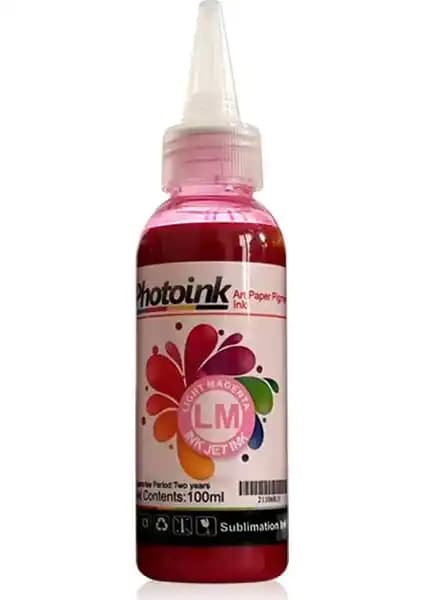 Photoink Süblimasyon Transfer Baskı Mürekkebi Açık Kırmızı 100g yüksek renk canlılığı