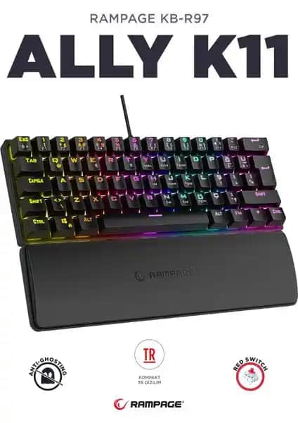 Rampage ALLY K11 Siyah Mekanik Klavye İncelemesi ve Özellikleri