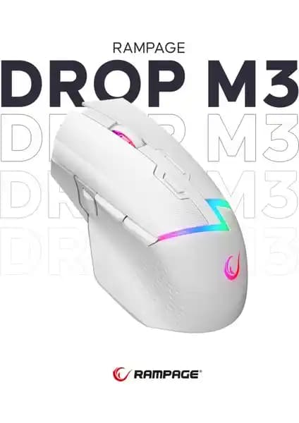 Rampage Drop M3 Beyaz RGB Oyuncu Mouse İnceleme ve Özellikler