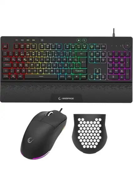 Rampage Eclipse Siyah USB RGB Oyun Klavye ve Mouse Seti Performans ve Estetik Birlikteliği