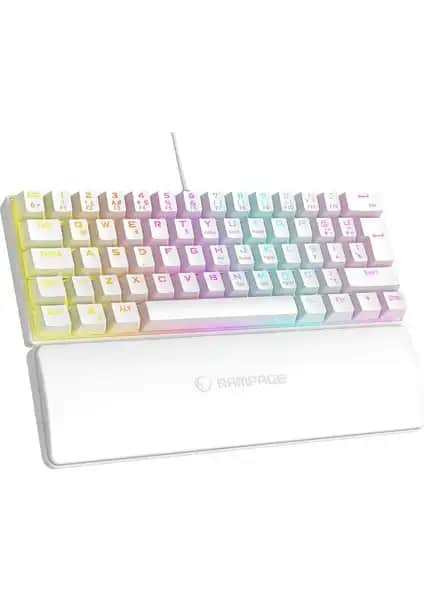 Rampage Plower Ally K11 Beyaz Mekanik Klavye: Şık Tasarım ve Yüksek Performans Özellikleri