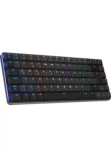 Rampage W-GRANITE Siyah/Gri Low Profile Blue Switch RGB Mekanik Gaming Klavye