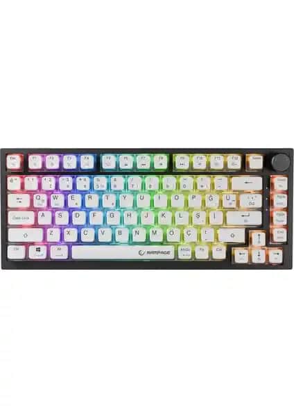Rampage Zenith Pro Siyah Mekanik RGB Klavye Yüksek Hızlı Tepki ve Dayanıklılık