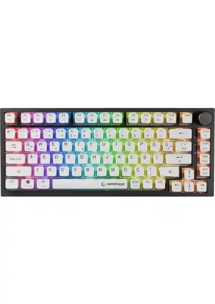 Rampage Zenith Pro Siyah Mekanik RGB Klavye Yüksek Hızlı Tepki ve Dayanıklılık
